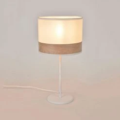 Corep Lampe En Métal Et Coton H36cm Blanc - Raito 10 Corep Lampe En Métal Et Coton H36cm Blanc - Raito -SEMA DESIGN Boutique 622577 FRN02 WEB