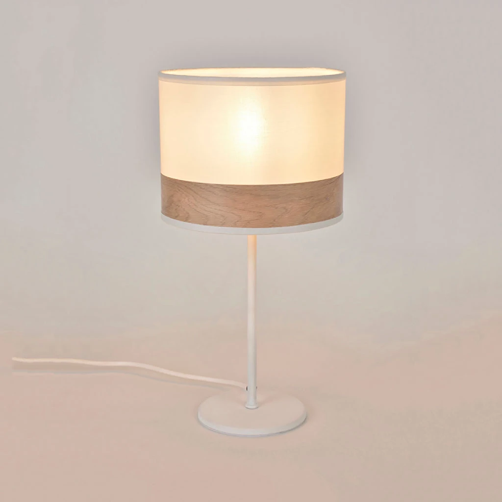 Corep Lampe En Métal Et Coton H36cm Blanc - Raito 5 Corep Lampe En Métal Et Coton H36cm Blanc - Raito – Image 3
