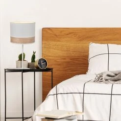 Corep Lampe En Métal Et Coton H36cm Blanc - Raito 12 Corep Lampe En Métal Et Coton H36cm Blanc - Raito -SEMA DESIGN Boutique 622577 FRN04 WEB