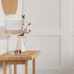 Corep Lampe En Métal Et Coton H36cm Blanc - Raito 13 Corep Lampe En Métal Et Coton H36cm Blanc - Raito -SEMA DESIGN Boutique 622577 FRN05 WEB