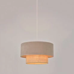 Corep Suspension En Raphia Et Velours D38cm Sable - Boheme 9 Corep Suspension En Raphia Et Velours D38cm Sable - Boheme -SEMA DESIGN Boutique 622583 FRN02 WEB