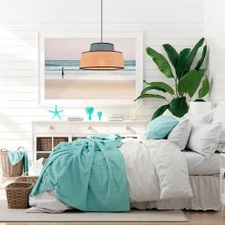 Corep Suspension En Coton Et Raphia D38cm Pétrole - Mallorca 13 Corep Suspension En Coton Et Raphia D38cm Pétrole - Mallorca -SEMA DESIGN Boutique 622591 FRN05 WEB