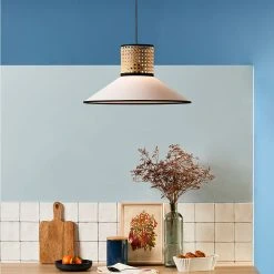 Corep Suspension En Coton Et Cannage D44cm Blanc - Pennsy -SEMA DESIGN Boutique 622594 FRN04 WEB