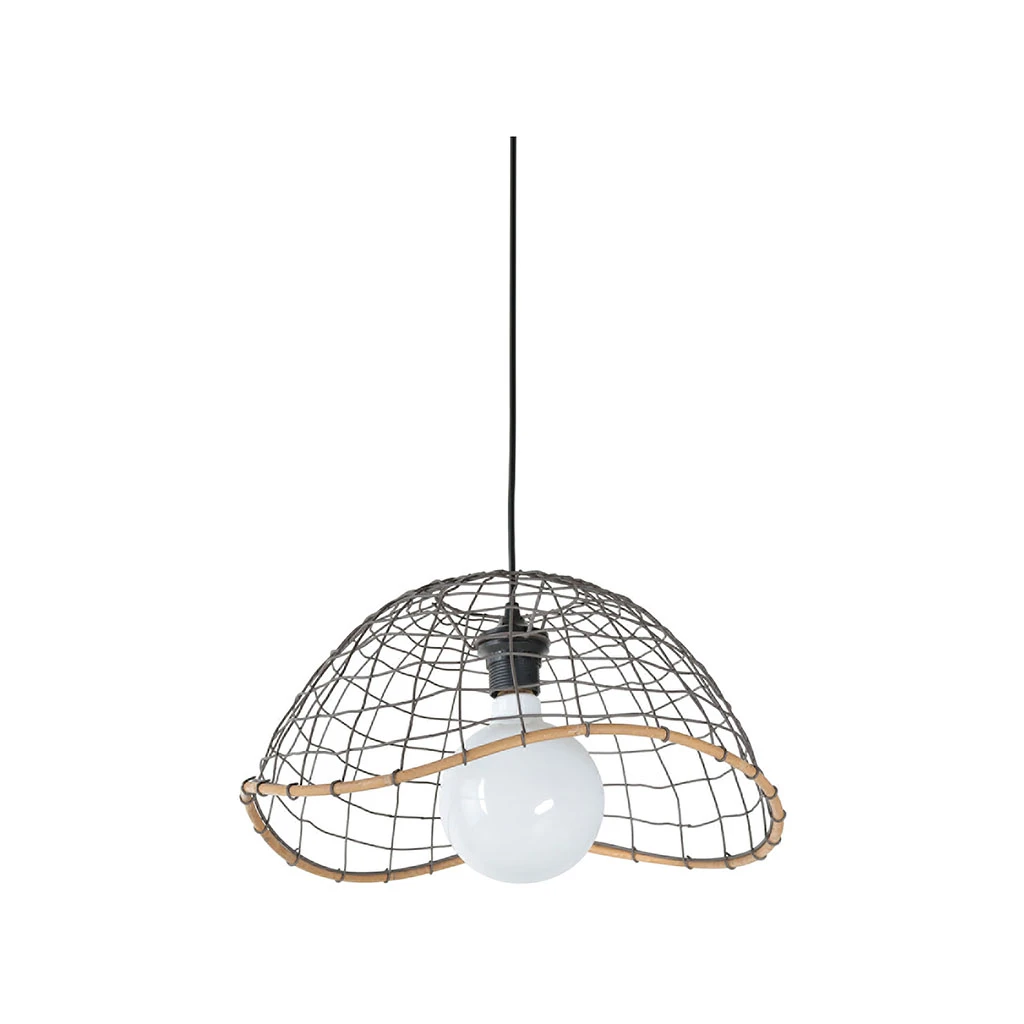 Corep Suspension En Métal Et Bambou D41cm Anthracite - Lanka 3 Corep Suspension En Métal Et Bambou D41cm Anthracite - Lanka