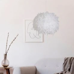 Corep Suspension Boule En Plumes Blanc D30cm Blanc - Kokot -SEMA DESIGN Boutique 622607 FRN04 WEB
