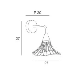 Corep Applique En Metal H27cm Mat Noir - Lizzie -SEMA DESIGN Boutique 622617 FRN03 WEB