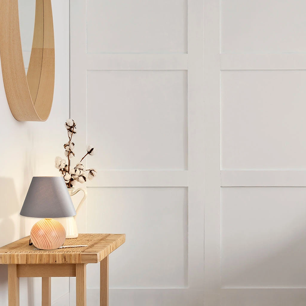 Corep Lampe En Bois Et Coton H24cm Ardoise - Rondo 7 Corep Lampe En Bois Et Coton H24cm Ardoise - Rondo – Image 5