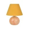 Corep Lampe En Bois Et Coton H24cm Moutarde - Rondo -SEMA DESIGN Boutique 622625 FRN01 WEB