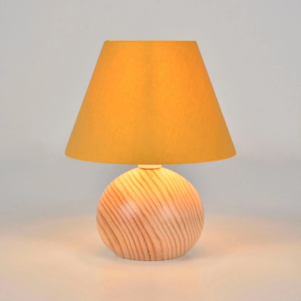 Corep Lampe En Bois Et Coton H24cm Moutarde - Rondo 5 Corep Lampe En Bois Et Coton H24cm Moutarde - Rondo – Image 3