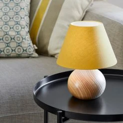 Corep Lampe En Bois Et Coton H24cm Moutarde - Rondo 11 Corep Lampe En Bois Et Coton H24cm Moutarde - Rondo -SEMA DESIGN Boutique 622625 FRN04 WEB