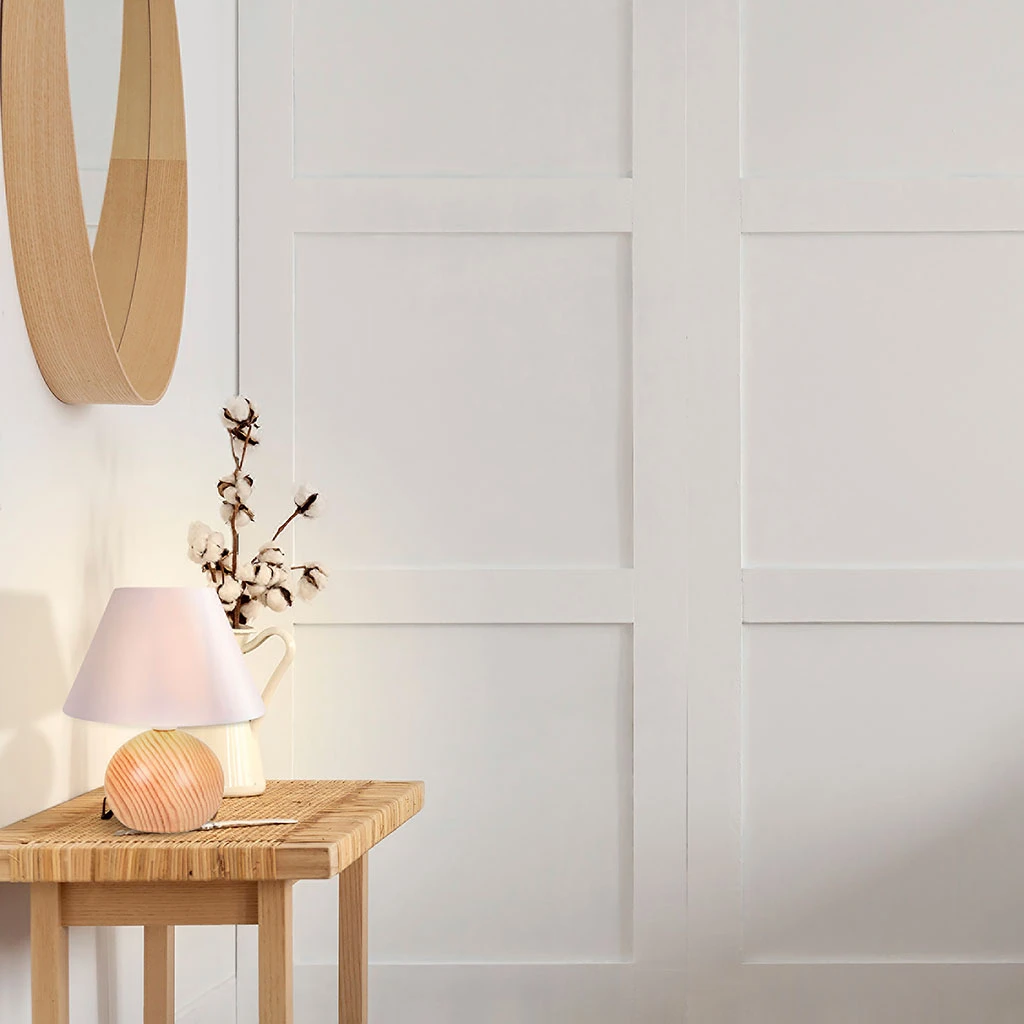 Corep Lampe En Bois Et Coton H24cm Blanc - Rondo 6 Corep Lampe En Bois Et Coton H24cm Blanc - Rondo – Image 4