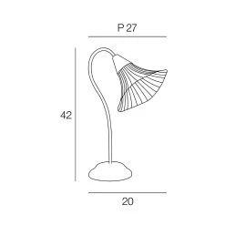 Corep Lampe En Métal Et Laiton H42cm Noir - Lizzie -SEMA DESIGN Boutique 622629 FRN03 WEB