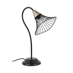 Corep Lampe En Métal Et Laiton H42cm Noir - Lizzie -SEMA DESIGN Boutique 622629 FRN05 WEB