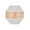Corep Applique En Coton Et Cannage H21cm Blanc - Jarawa 1 Corep Applique En Coton Et Cannage H21cm Blanc - Jarawa -SEMA DESIGN Boutique 622630 FRN01 WEB