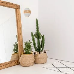 Corep Applique En Coton Et Cannage H21cm Blanc - Jarawa -SEMA DESIGN Boutique 622630 FRN04 WEB