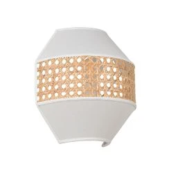 Corep Applique En Coton Et Cannage H21cm Blanc - Jarawa -SEMA DESIGN Boutique 622630 FRN05 WEB