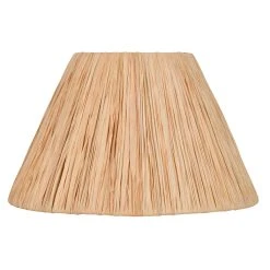Corep Abat-jour Conique En Raphia Naturel D25cm
