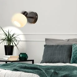 Corep Spot 1 Lumière En Métal Et Velour H14cm Blanc - Shelby -SEMA DESIGN Boutique 622671 FRN04 WEB