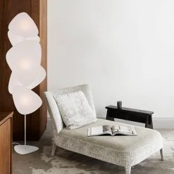 Market Set Lampadaire En Métal Et Papier H179cm Blanc - Screen -SEMA DESIGN Boutique 623093 FRN05 WEB