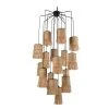 Market Set Suspension 16 Lumières En Bana Et Raphia H204cm Frange - Formentera