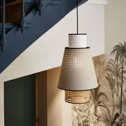 Market Set Suspension En Lin Lavé Et Cannage H49.5cm Nude - Singapour 11 Market Set Suspension En Lin Lavé Et Cannage H49.5cm Nude - Singapour -SEMA DESIGN Boutique 623119 FRN04 WEB