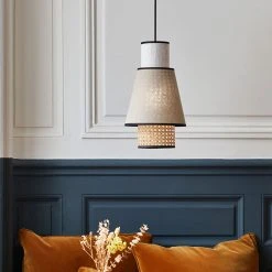 Market Set Suspension En Lin Lavé Et Cannage H36cm Nude - Singapour 11 Market Set Suspension En Lin Lavé Et Cannage H36cm Nude - Singapour -SEMA DESIGN Boutique 623120 FRN04 WEB