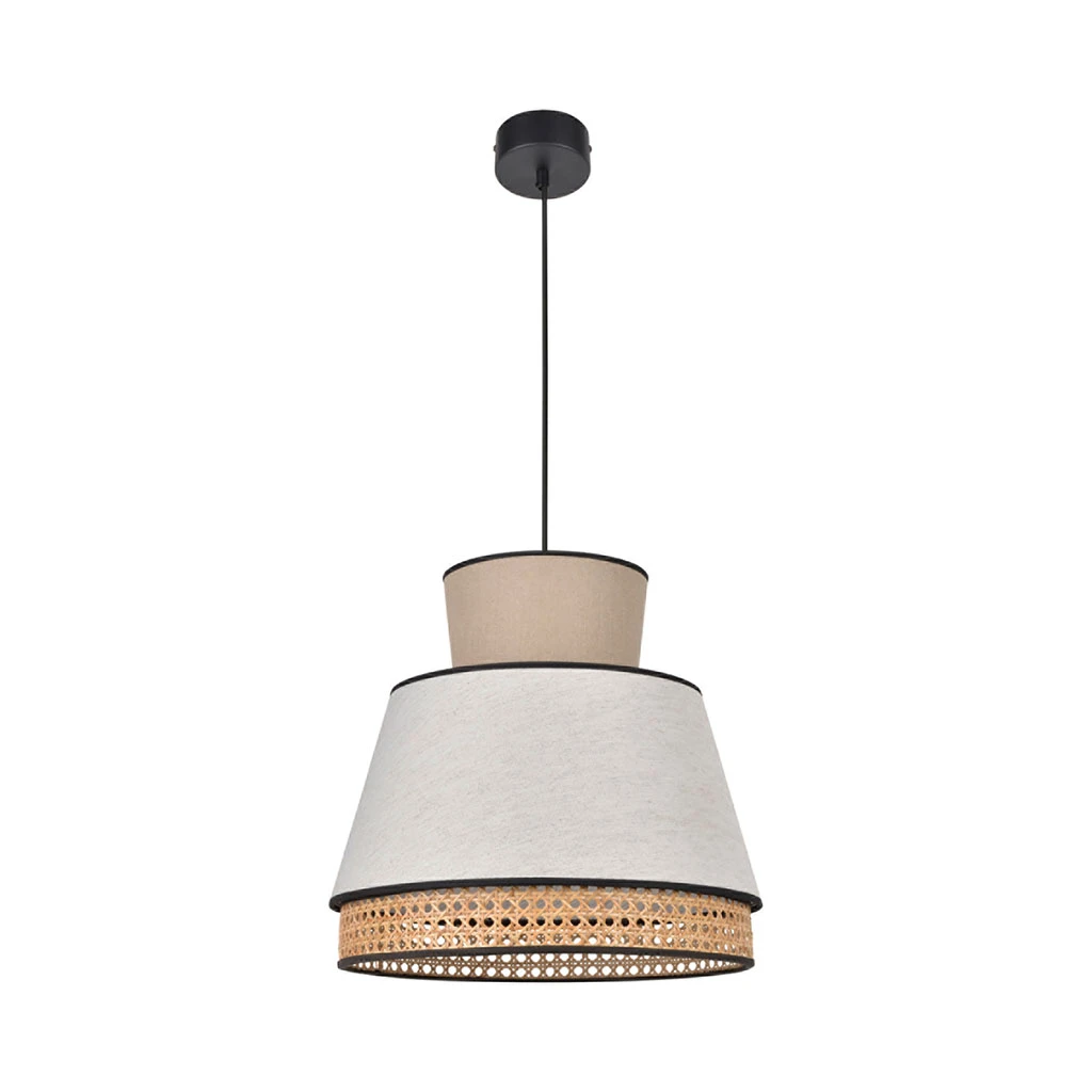 Market Set Suspension En Lin Lavé Et Cannage H37.5cm Nude - Singapour 3 Market Set Suspension En Lin Lavé Et Cannage H37.5cm Nude - Singapour
