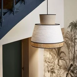 Market Set Suspension En Lin Lavé Et Cannage H37.5cm Nude - Singapour 11 Market Set Suspension En Lin Lavé Et Cannage H37.5cm Nude - Singapour -SEMA DESIGN Boutique 623121 FRN04 WEB