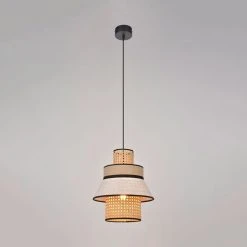 Market Set Suspension En Lin Lavé Et Cannage H32cm Nude - Singapour -SEMA DESIGN Boutique 623124 FRN02 WEB