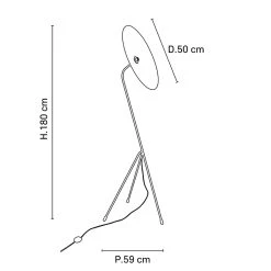 Market Set Lampadaire Pivo En Metal, Velours Et Lin H180cm - Sonia Laudet Nosachite -SEMA DESIGN Boutique 623134 FRN03 WEB