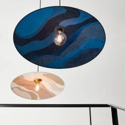 Market Set Suspension En Métal, Velour Et Lin D60cm Sable - Sonia Laudet Malachite -SEMA DESIGN Boutique 623137 FRN03 WEB