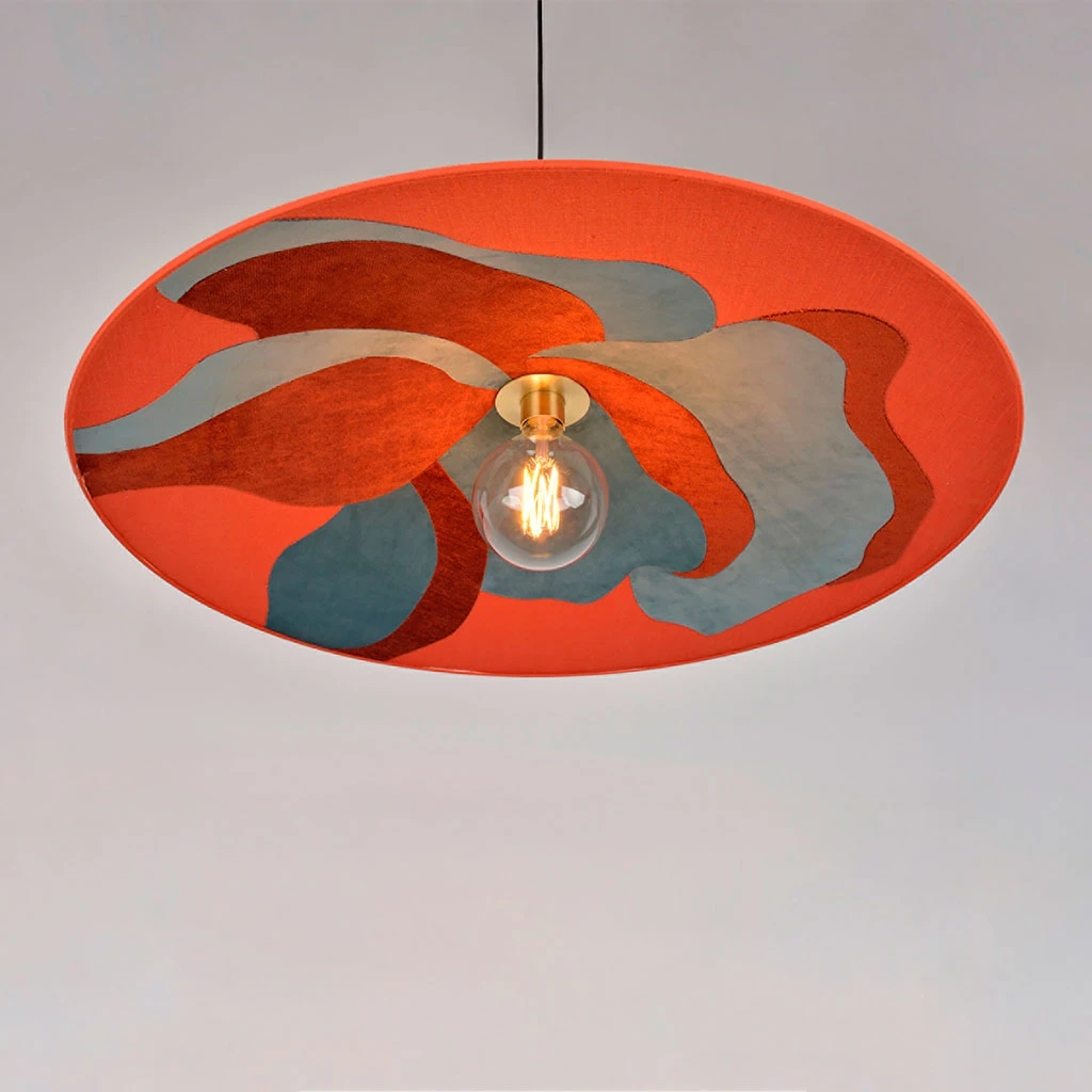 Market Set Suspension En Métal, Velour Et Lin D60cm Camelia - Sonia Laudet Malachite 8 Market Set Suspension En Métal, Velour Et Lin D60cm Camelia - Sonia Laudet Malachite – Image 6