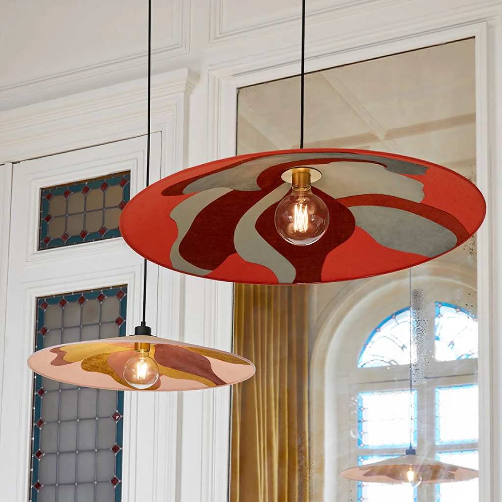 Market Set Suspension En Métal, Velour Et Lin D80cm Camelia - Sonia Laudet Malachite 9 Market Set Suspension En Métal, Velour Et Lin D80cm Camelia - Sonia Laudet Malachite – Image 7