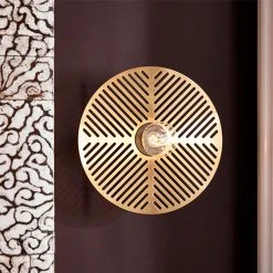 Market Set Applique 1 Lumière En Métal Et Laiton D40cm Doré - Waterlily -SEMA DESIGN Boutique 628704 FRN05 WEB