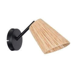 Corep Lampe En Métal Et Raphia H16cm - Playa