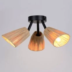 Corep Spot 3 Lumières En Raphia D26cm Naturel - Playa 7 Corep Spot 3 Lumières En Raphia D26cm Naturel - Playa -SEMA DESIGN Boutique 631522 FRN02 WEB