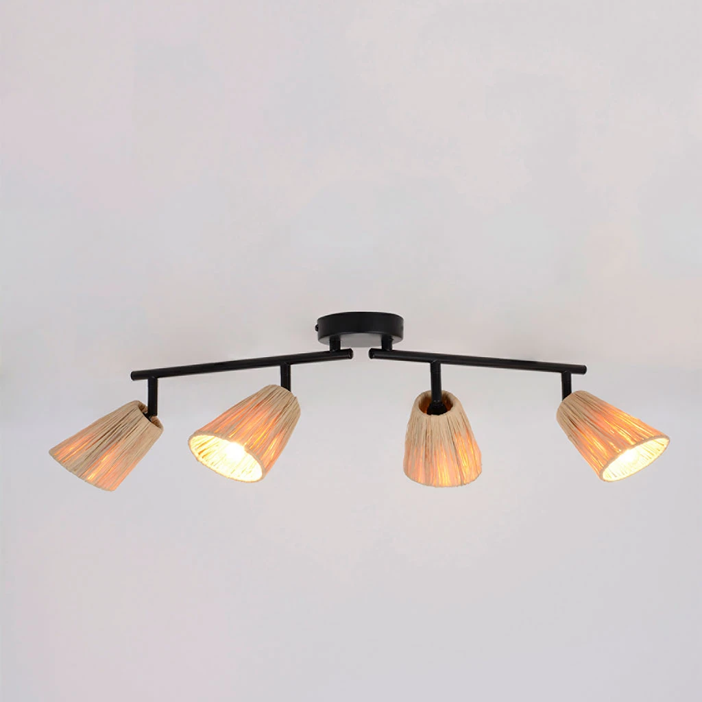 Corep Spot 4 Lumières En Raphia L60cm Naturel - Playa 4 Corep Spot 4 Lumières En Raphia L60cm Naturel - Playa – Image 2