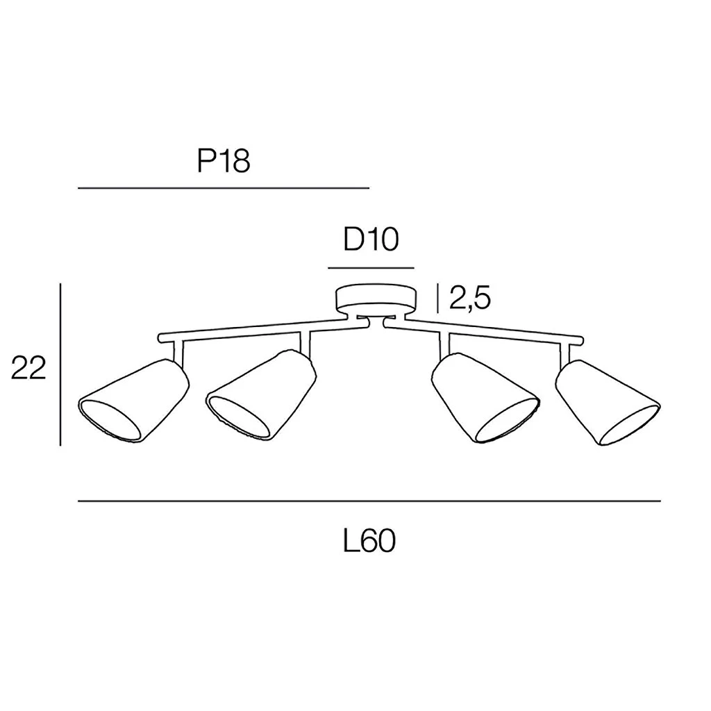 Corep Spot 4 Lumières En Raphia L60cm Naturel - Playa 6 Corep Spot 4 Lumières En Raphia L60cm Naturel - Playa – Image 4