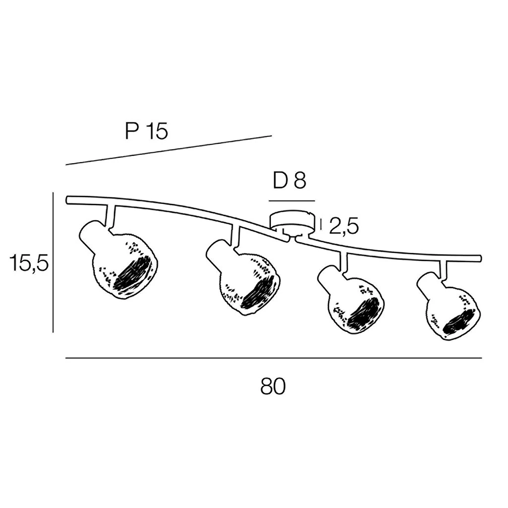 Corep Spot 4 Lumières En Métal Et Rotin Tressé L80cm Naturel - Calanques 6 Corep Spot 4 Lumières En Métal Et Rotin Tressé L80cm Naturel - Calanques – Image 4