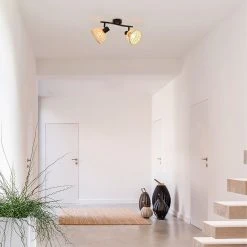 Corep Spot 2 Lumières En Métal Et Bambou L35cm Noir - Kami 8 Corep Spot 2 Lumières En Métal Et Bambou L35cm Noir - Kami -SEMA DESIGN Boutique 631533 FRN03 WEB