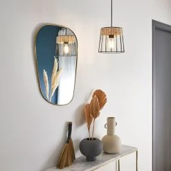 Corep Suspension En Métal Et Rotin D20cm Noir Mat - Indah 8 Corep Suspension En Métal Et Rotin D20cm Noir Mat - Indah -SEMA DESIGN Boutique 631538 FRN03 WEB