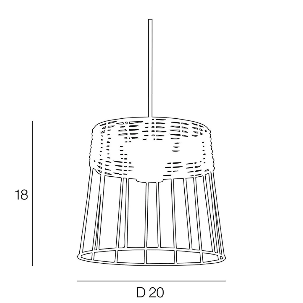 Corep Suspension En Métal Et Rotin D20cm Noir Mat - Indah 6 Corep Suspension En Métal Et Rotin D20cm Noir Mat - Indah – Image 4