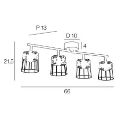Corep Spot En Métal Et Rotin L66cm Noir Mat - Indah -SEMA DESIGN Boutique 631542 FRN04 WEB