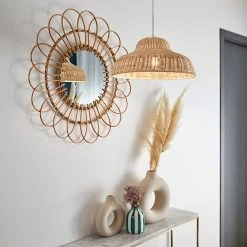 Corep Suspension En Métal Et Rotin D38cm Naturel - Samena 7 Corep Suspension En Métal Et Rotin D38cm Naturel - Samena -SEMA DESIGN Boutique 631550 FRN02 WEB
