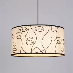 Corep Suspension En Coton D38cm Motif Visage Blanc - Visage 9 Corep Suspension En Coton D38cm Motif Visage Blanc - Visage -SEMA DESIGN Boutique 631552 FRN02 WEB