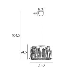 Corep Suspension En Bambou D41cm Noir - Thaya 9 Corep Suspension En Bambou D41cm Noir - Thaya -SEMA DESIGN Boutique 631562 FRN04 WEB