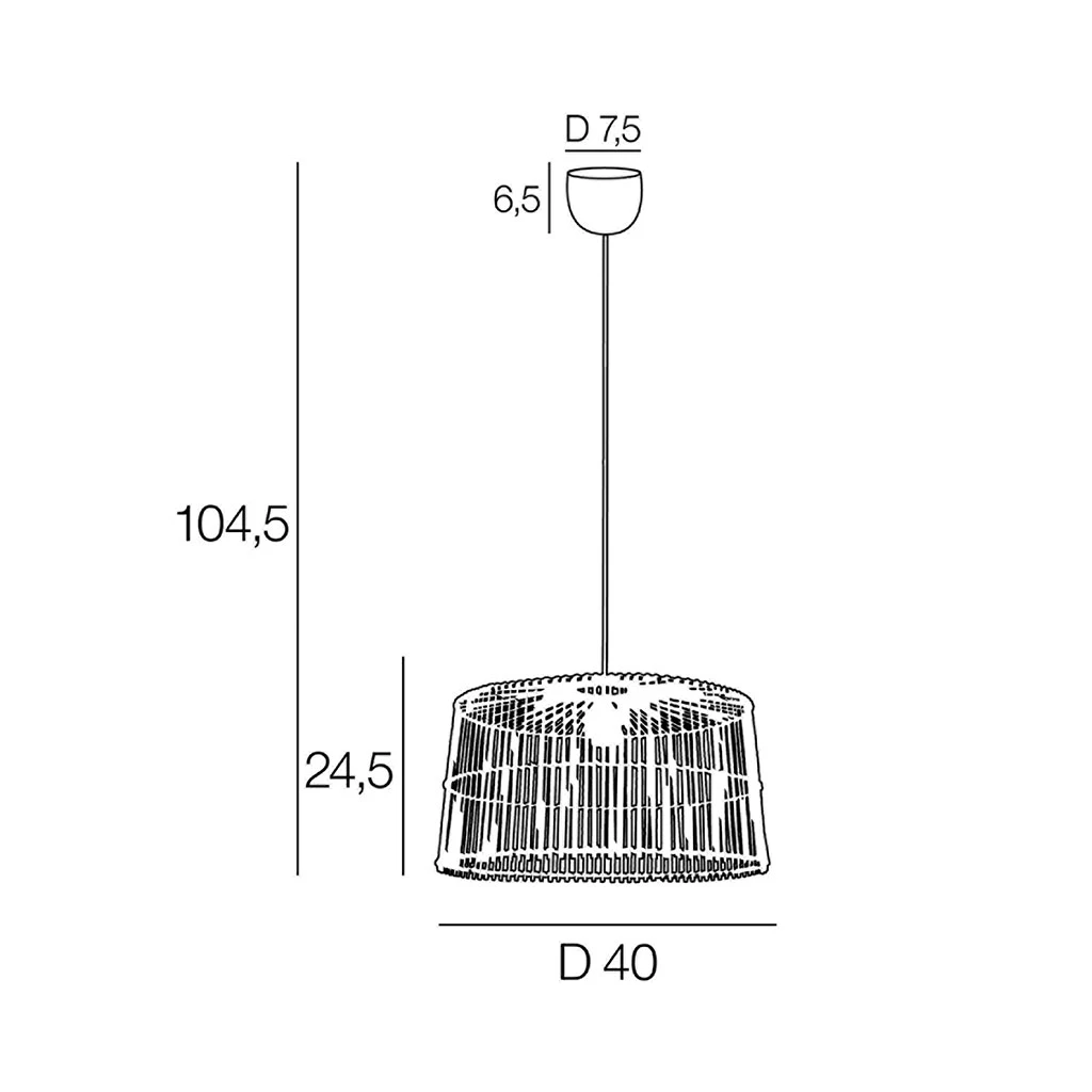 Corep Suspension En Bambou D41cm Noir - Thaya 6 Corep Suspension En Bambou D41cm Noir - Thaya – Image 4