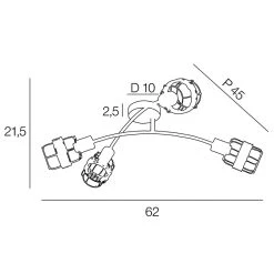 Corep Spot 4 Lumières En Métal Et Rotin L62cm Brun - Bali 10 Corep Spot 4 Lumières En Métal Et Rotin L62cm Brun - Bali -SEMA DESIGN Boutique 631567 FRN04 WEB