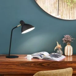 Corep Lampe En Métal Et Laiton H43cm Noir - Marcel -SEMA DESIGN Boutique 631580 FRN03 WEB