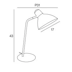 Corep Lampe En Métal Et Laiton H43cm Noir - Marcel -SEMA DESIGN Boutique 631580 FRN04 WEB